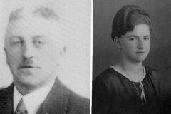 1927 Hubert Schlautmann (1900 - 1970) und Anna Schlautmann geb. Voß (1899 - 1995)  Hofstaat: Josef Haselhorst und Käthe Haselhorst verh. Gießmann, Paul Wemmer und Käthe Sieveneck.