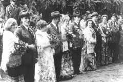 1978 Hans Schulte und Irmgard Schulte geb. Freitäger  Hofstaat (v.l.): Heinrich und Hildegard Schulte, Heinz und Maria Rottwinkel (ganz rechts).