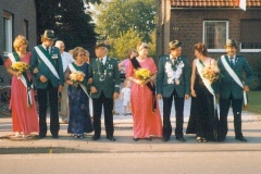 1986 Josef Dransfeld und Klara Dransfeld geb. Epping  Hofstaat (v.l.): Alfons und Christa Pelster, Antonius und Ulrike Beumer.