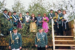 1991 Franz-Josef Beumer und Marion Beumer geb. Zabe  Hofstaat (v.l.): Antonius und Ulrike Beumer, Gregor und Anni Hülsmann, Richard und Monika Hollmann, Hubert und Klara Westbrock.