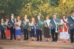 1992 Alois Puke und Agnes Puke geb. Laumann  Hofstaat (v.l.): Rolf und Annelies Bauhaus, Josef und Maria Markfort-Wiegert, Norbert und Anni Lüttecke, Bernhard und Hedwig Burlage.