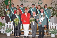 2008 Alois Lehmkuhl und Hildegard Lehmkuhl geb. Feldmann  Hofstaat (v.l.): Klaus und Monika Tepper, Hubert und Mechthild Severt, Wolfgang und Klara Hildebrandt, Antonius und Ulrike Beumer.