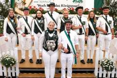 2026 Jessica Hesse und Tim Lauvers (Königspaar), Hofstaat v.l. Nele Demmer und Fabian Köckemann, Melina Hesse und Matti Annegarn, Caroline Brockmann und Jannik Döbbeler, Janine Schlingmann und Jan Nosthoff